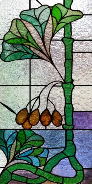 Window Film Stained Glass Films Frosted Static Cling  Privacy Glass Sticker Home Decor Retro Flower custom size