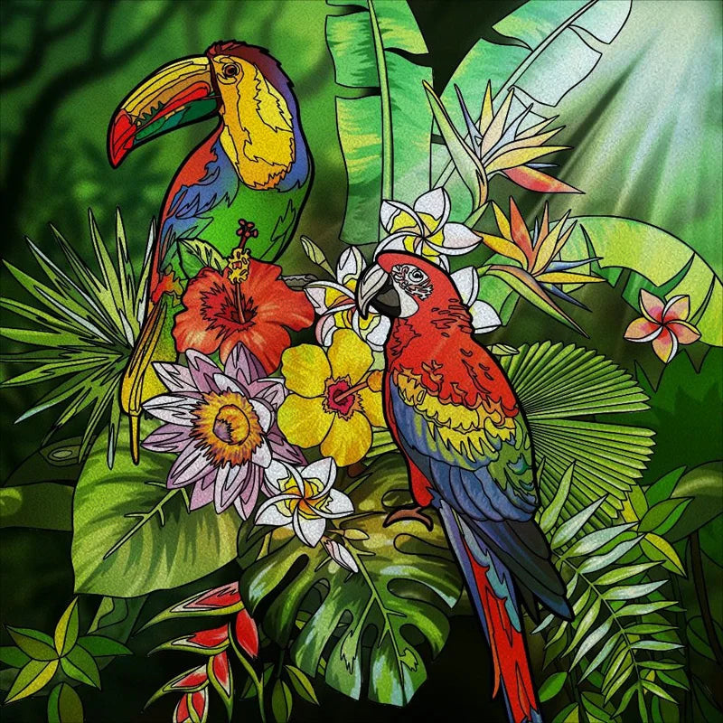 Window Film Frosted Stained Glass Films Static Cling Privacy Door Sticker Kitchen Office Home Decor Birds Peacock Customized