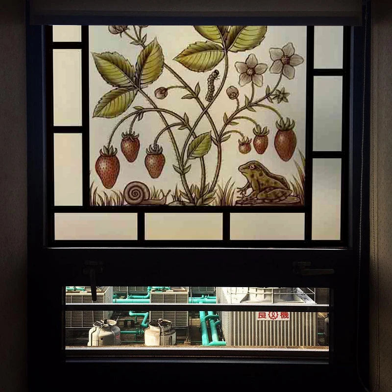 Custom Glass Window Film Static Cling Frosted Retro Glass Films Foil Stickers Waterproof For Bathroom Kitchen Home decor