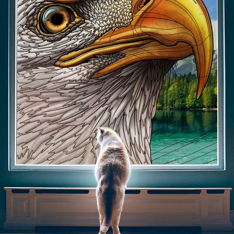 Window Film Frosted Stained Glass Films,Static Cling,Privacy Films,Bird Cock,Door Sticker Kitchen Bathroom Home Decor Customized