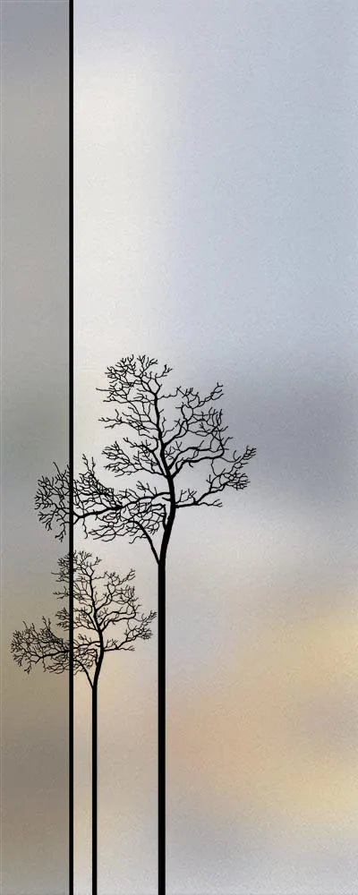 Custom Size Stained Glass Window Film,Frosted Privacy, Static Cling, Door Sticker,Kitchen and Bathroom, Tree Home Decor