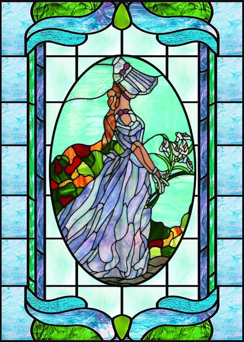 Customized Size No Glue Static Cling Frosted Stained Glass Film Window Films Sticker for Bathroom Door Home Decor People Girls