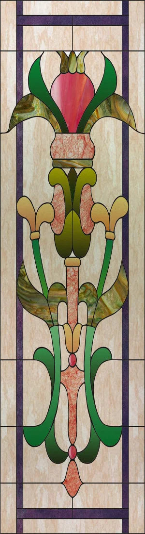 Customized Frosted Stained Glass Window Film, Church Static Cling,Privacy Retro Sticker, for Kitchen, Office, Home Decor