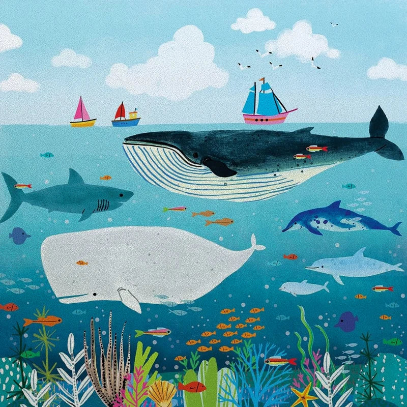 Custom size Window Film Stained Glass Films Frosted Privacy Static Cling Background Sticker Aquarium Ocean Poster Fish Tank Film