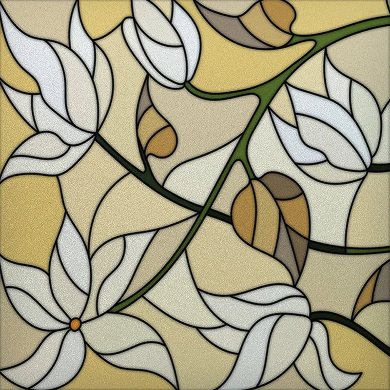 Window Film Frosted Stained Glass Films Customized Art Deco Design Leaves Static Cling Sticker,Home Decor Foil Window Treatment