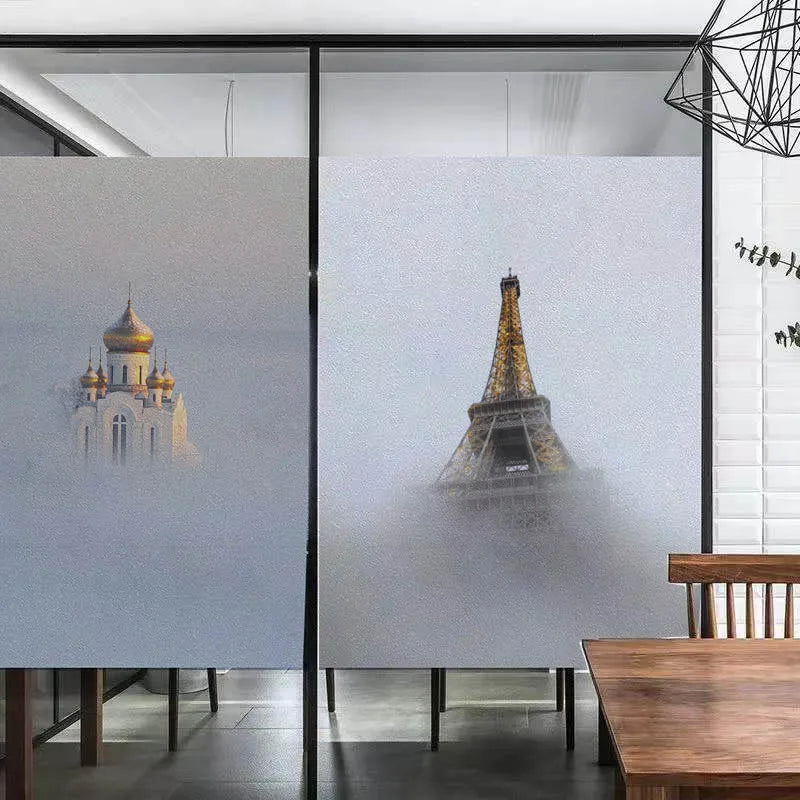 Custom Size Window Glass Films Window Film Static Cling Art Pictures Statue of liberty,Paris Tower Shower Nordic Obscure Posters