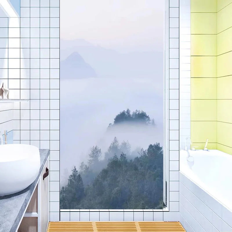 Stained Glass Window Glass Film Frosted Sticker Static Cling,Custom made to fit any Window Size/Shape,Print with Your Photo