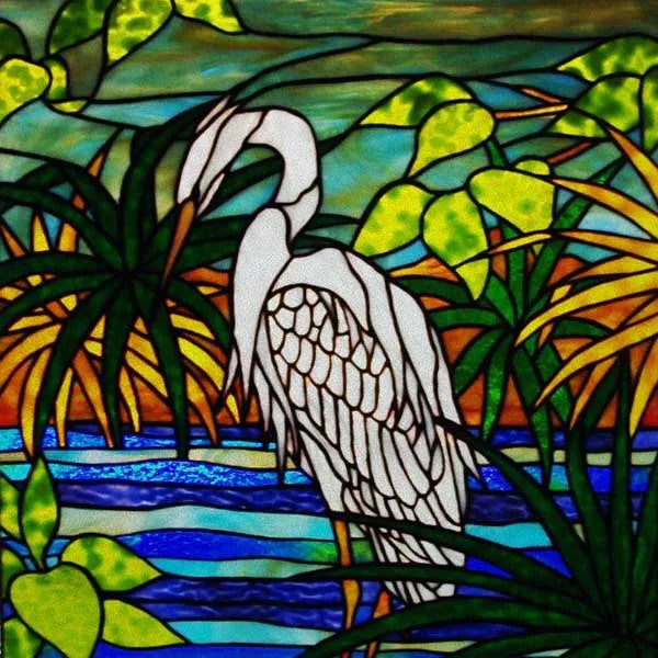 Window Film Stained Glass Films Static Cling Stickers for Bathroom Kitchen Office Home Decor,Birds Peacock,Heron,Owl,Custom size