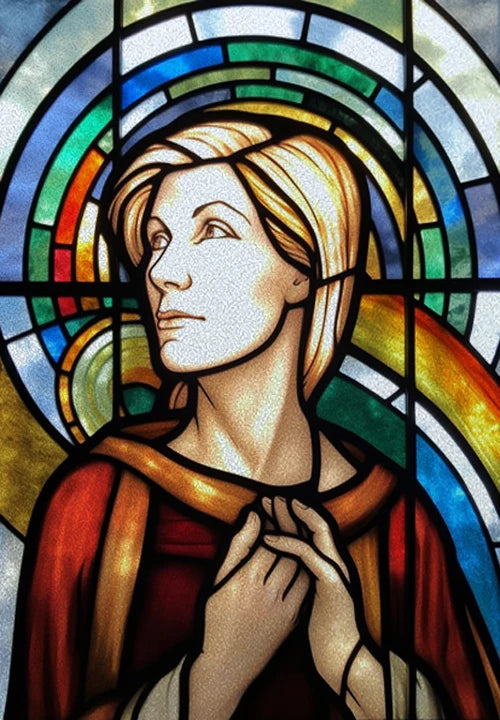 Custom Size Window Film, Stained Glass Films, Jesus Christ, Virgin Mary, Door Stickers, Church Style