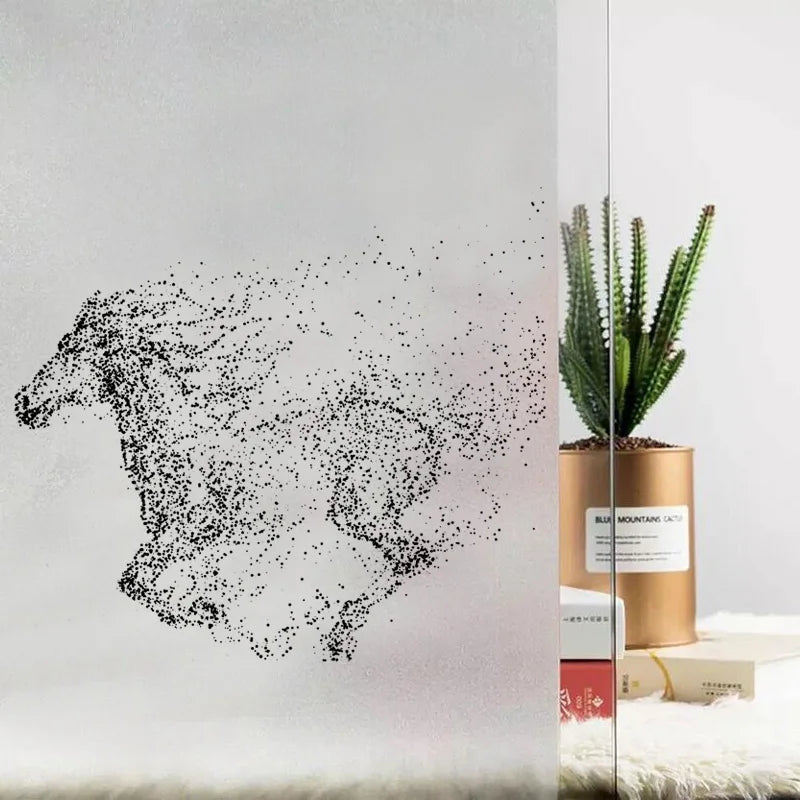 Custom Size Window Glass Films Window Film Static Cling Art Pictures Horse Eagle Wolf Shower Frosted Office Home Decor