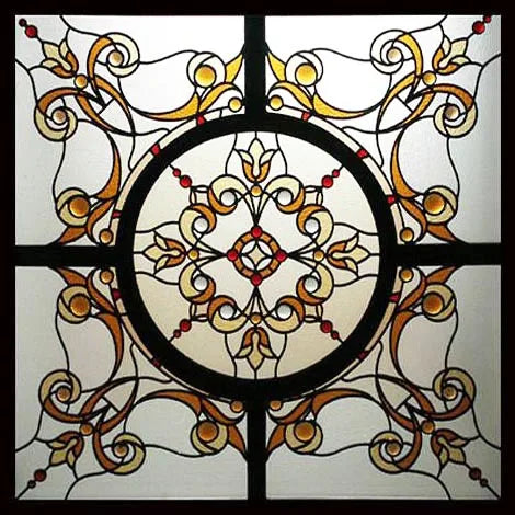 Stained Glass Window Film Frosted Glass Sticker,Custom made to fit any Window Size or Shape,Kitchen Bathroom Door Home Decor