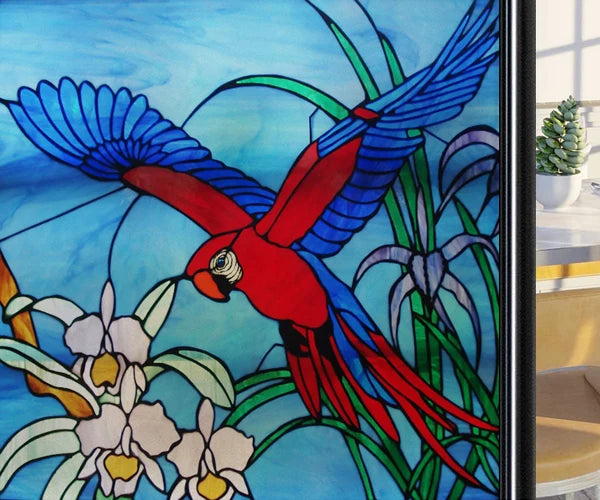 Window Film Frosted Stained Glass Films,Static Cling,Privacy Films,Bird Cock,Door Sticker Kitchen Bathroom Home Decor Customized
