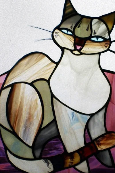 Window Film Stained Glass Stickers Static Cling,Frosted Privacy Custom size,Print Cat,Tiger,Deer,Bear For Window Door Home Dec