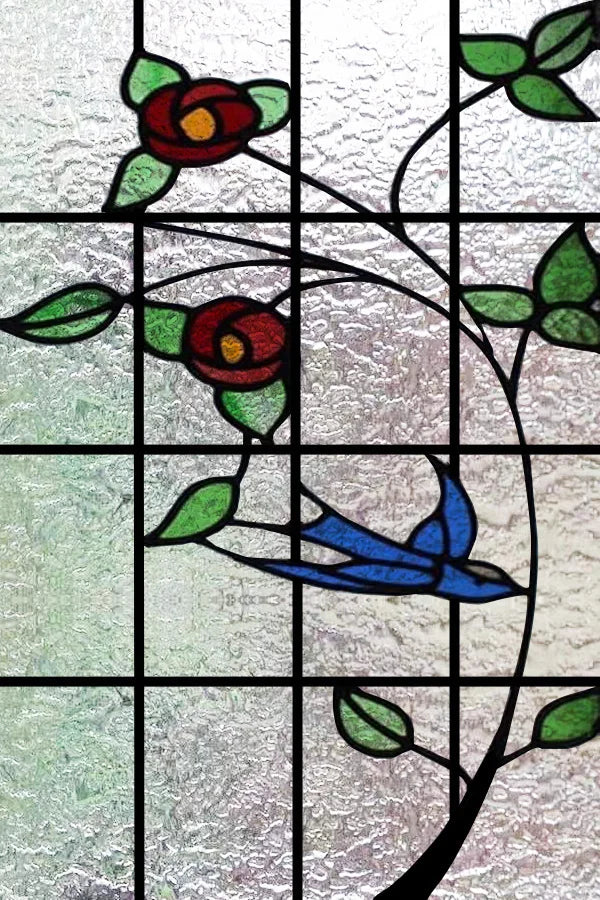 Custom Size 3D Matte Window Film, Stained Glass, Decorative UV Window Sticker, Privacy Frosted Static Cling, Decor for Glass