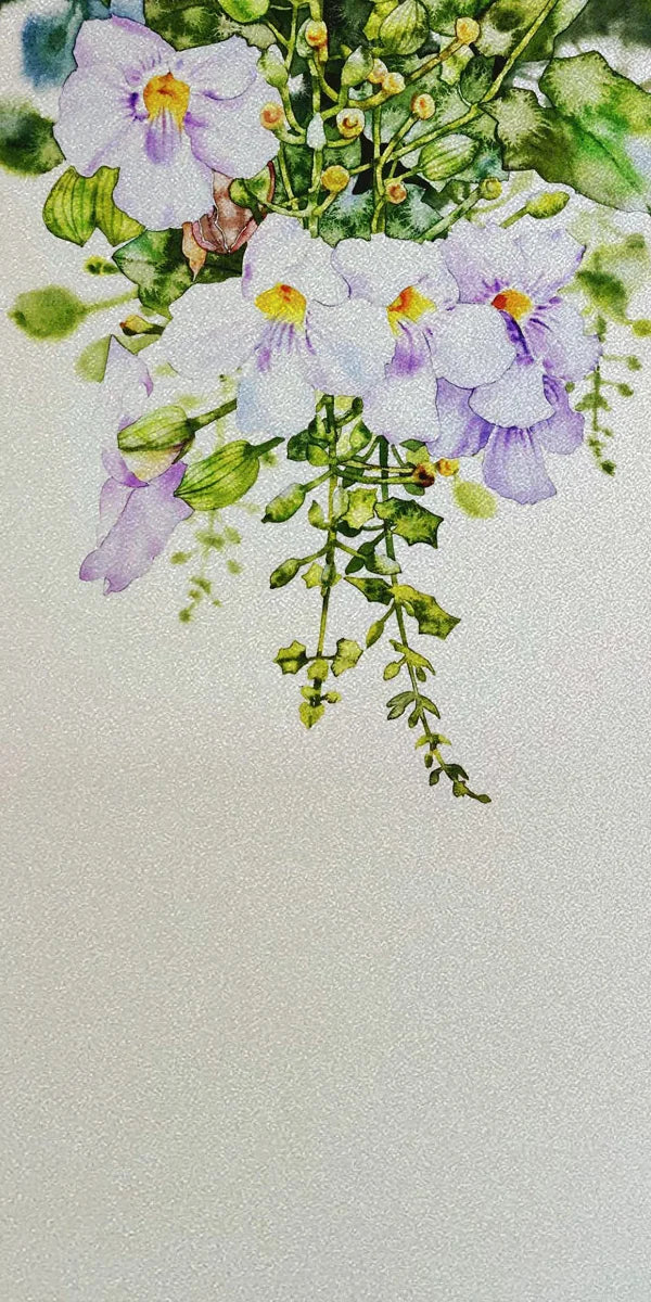 Frosted Stained Glass Window Film, Static Cling, Privacy Films, Flower Door Sticker, Kitchen, Office, Home Decor, Customized