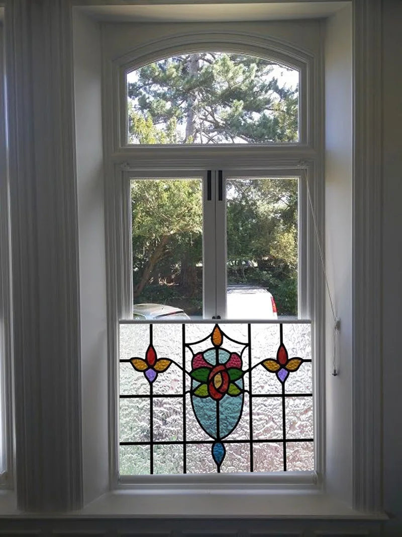 Custom Size 3D Matte Window Film, Stained Glass, Decorative UV Window Sticker, Privacy Frosted Static Cling, Home Decal