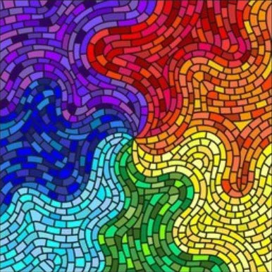 European Church Mosaic Stained Glass Films,Window Stickers Static Cling,Sun, Mosaic, Custom made to fit any Window Size or Shape