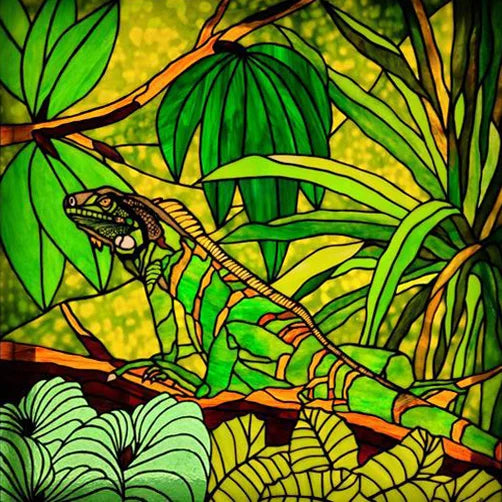 Window Film Frosted Stained Glass Films Customized Tiffany-Style Static Cling Sticker,Bathroom Door Kitchen Office Home Decor