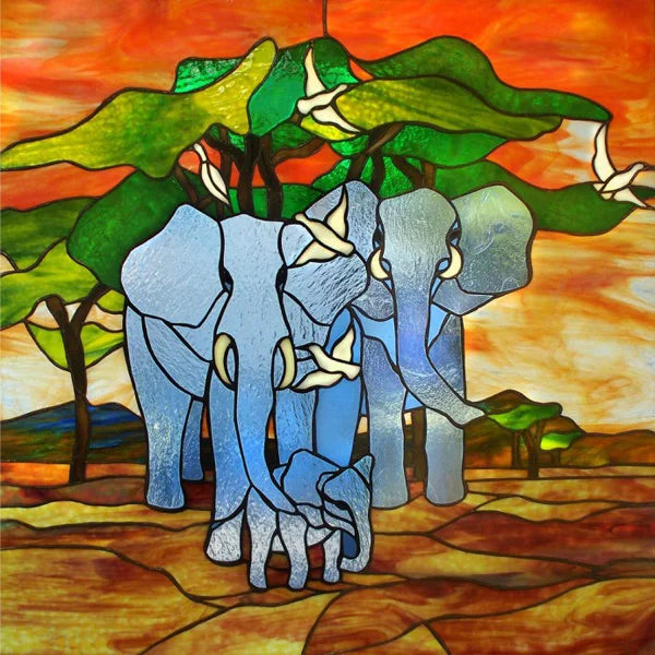 Window Film Stained Glass Films Static Cling Stickers for Bathroom Kitchen Office Home Decor,Tree,Animal,Custom fit to any Size