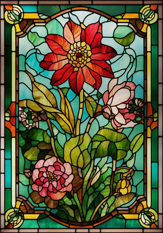 Window Film Frosted Stained Glass Films,Customized Art Design Static Cling Sticker,Rose Flower Home Decor Foil Window Treatment