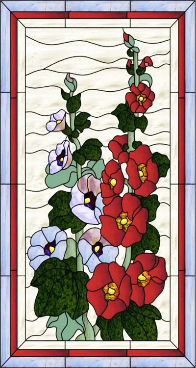 Window Film Stained Glass Stickers,Custom size Static Cling Rose,Flower Privacy Films Door Sticker Kitchen Office Home Decor