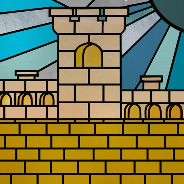 Custom Size Window Film, Stained Glass Films, Square Window Sticker, Retro Church Frosted Static Cling, Door Glass Home Decor