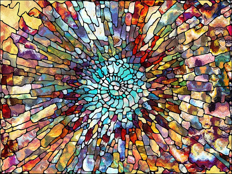 Stained Glass Window Film Frosted Glass Sticker Forest Customized Abstract design for Bathroom Kitchen Door Office Home Decor