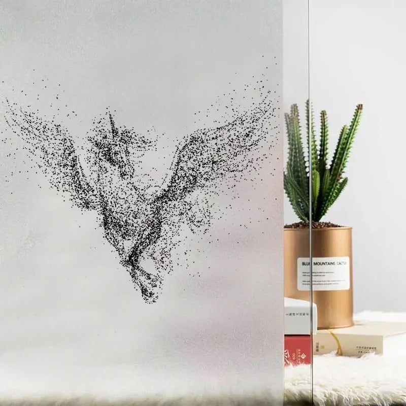 Custom Size Window Glass Films Window Film Static Cling Art Pictures Horse Eagle Wolf Shower Frosted Office Home Decor