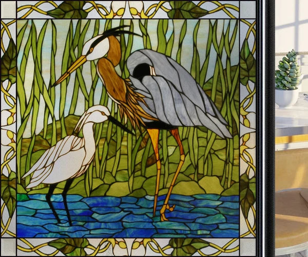 Window Film Frosted Stained Glass Films,Static Cling,Privacy Films,Bird Cock,Door Sticker Kitchen Bathroom Home Decor Customized