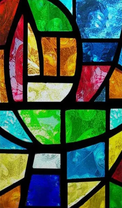 Window Film Frosted Stained Glass Films Customized, Frosted Stained Window Sticker Chuch Style Jesus/Christ Painting