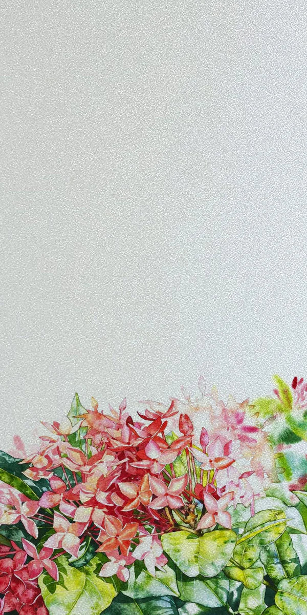 Frosted Stained Glass Window Film, Static Cling, Privacy Films, Flower Door Sticker, Kitchen, Office, Home Decor, Customized