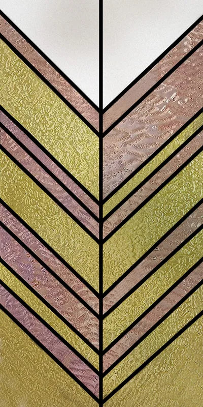 Custom Size Stained Glass Window Film,Frosted Privacy, Static Cling,Retro Prairie Style Stickers,Kitchen Bathroom Door, Home