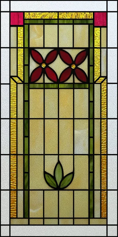 Custom Size Stained Glass Window Film, Frosted Privacy, Static Cling, Retro Matte Sticker, Bathroom Door, Office, Home Decor