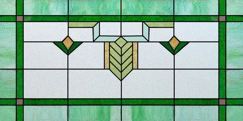 Custom Size Window Film, Stained Glass, Decorative Retro Window Sticker, Privacy Frosted Static Cling, Home Decal