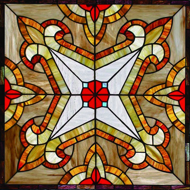 Stained Glass Window Film Frosted Glass Sticker,Custom made to fit any Window Size or Shape,Kitchen Bathroom Door Home Decor