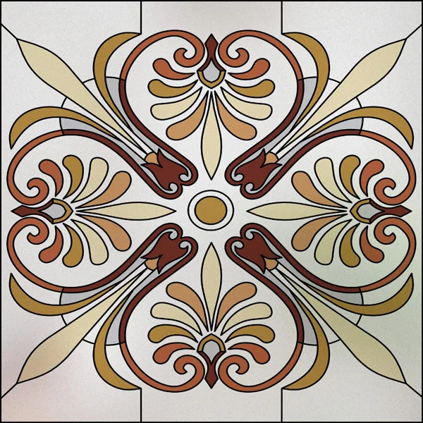 Stained Glass Window Film, Square Window Sticker, Privacy Frosted Static Cling, Home Decal, Door, Office, Custom Size