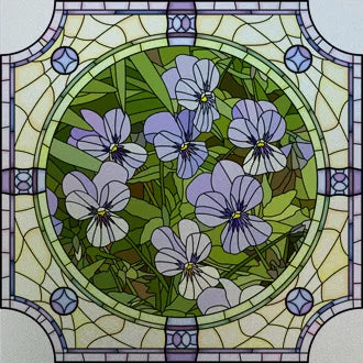 Stained Glass Window Film Frosted Glass Sticker Forest Customized Floral Leaves For Bathroom Kitchen Office Door Home Decor