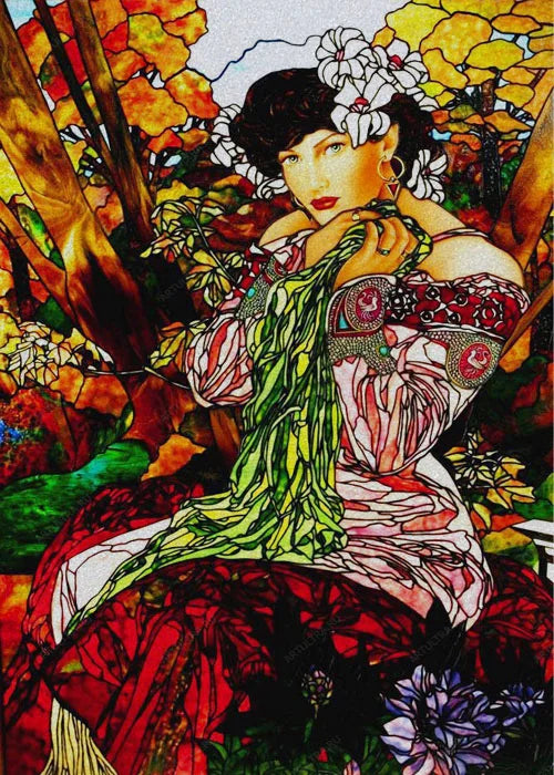 Customized Size No Glue Static Cling Frosted Stained Glass Film Window Films Sticker for Bathroom Door Home Decor People Girls