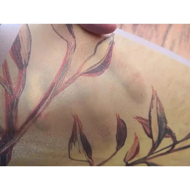 Traditional Fortune Tree and Birds painting Window film on the Glass for Bathroom Sliding door Cabinet Home decor