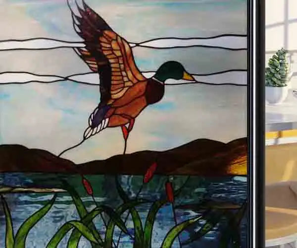 Window Film Frosted Stained Glass Films,Static Cling,Privacy Films,Bird Cock,Door Sticker Kitchen Bathroom Home Decor Customized