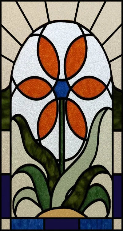 Window Film Stained Glass Stickers,Custom size Static Cling Rose,Flower Privacy Films Door Sticker Kitchen Office Home Decor