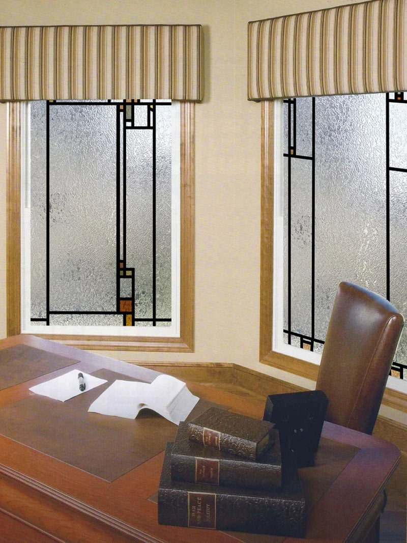 Custom Glass Window Film Static Cling,3D Frosted Glass Films Prairie Style,Home Foil Stickers,Prevent ran into Door,Home Decor