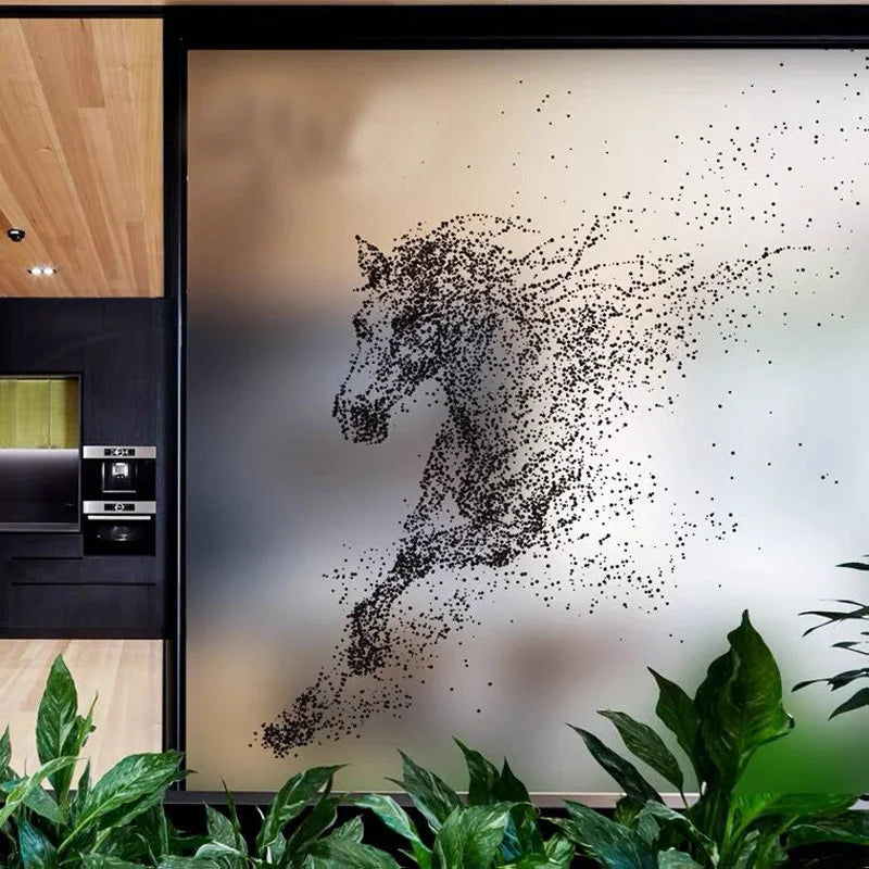 Custom Size Window Glass Films Window Film Static Cling Art Pictures Horse Eagle Wolf Shower Frosted Office Home Decor