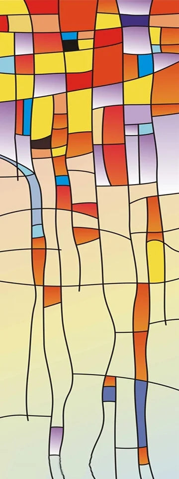 Custom Stained Glass Window Films,Frosted sticker,Privacy Static Cling Church Style For Bathroom Sliding door Home Office
