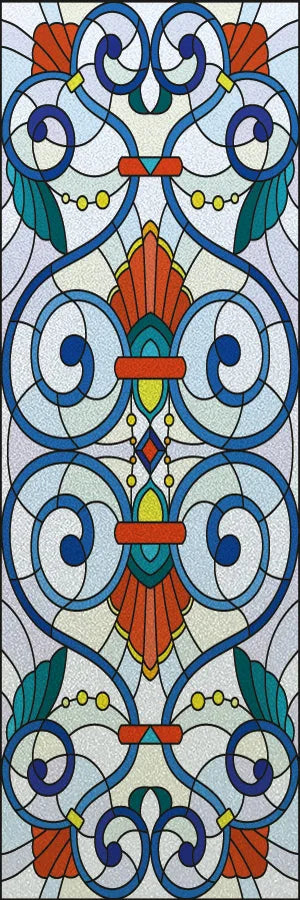 Frosted Stained Glass Window Film, Customized  Static Cling,,Privacy, European Style ,For Office, Bathroom Home Decor