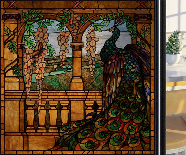 Window Film Frosted Stained Glass Films,Static Cling,Privacy Films,Bird Cock,Door Sticker Kitchen Bathroom Home Decor Customized