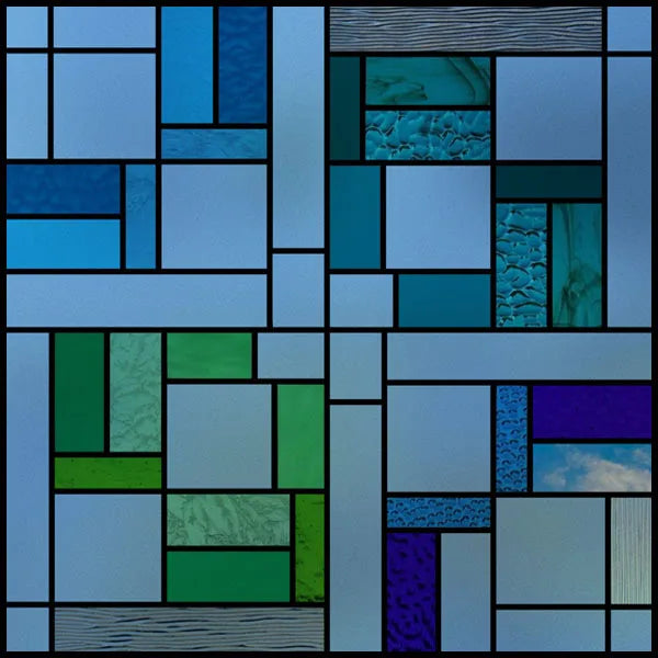 Custom Size Matte Window Film, Stained Glass, Decorative UV Window Sticker, Privacy Frosted Static Cling, Decal for Glass