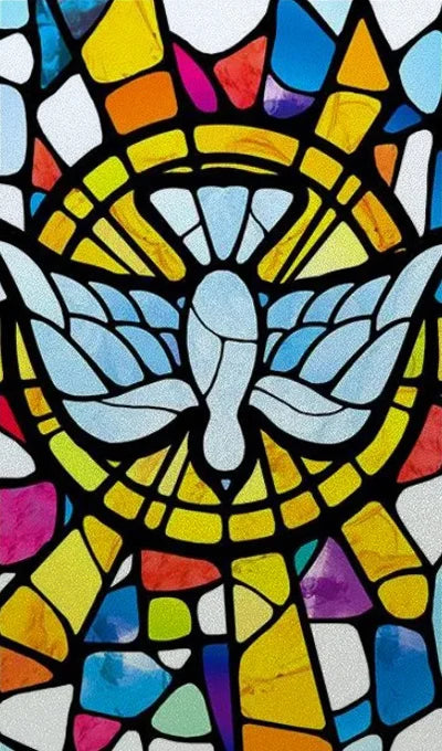 Window Film Frosted Stained Glass Films Customized, Frosted Stained Window Sticker Chuch Style Jesus/Christ Painting