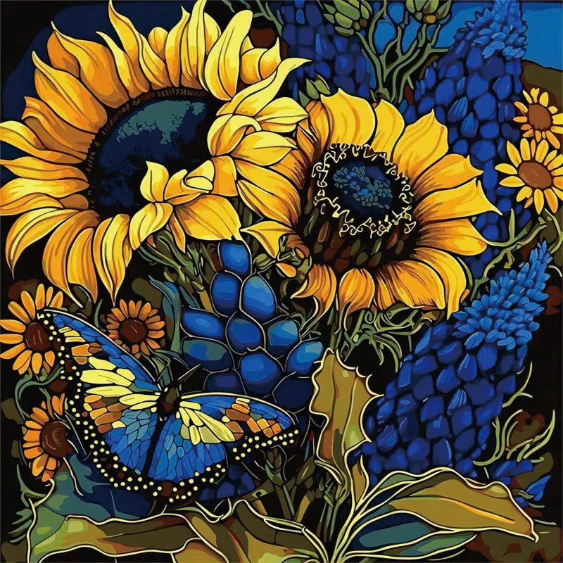 Custom size Window Film Stained Glass Films Frosted Privacy Static Cling Sunflower Sticker Bathroom Skylight Decor