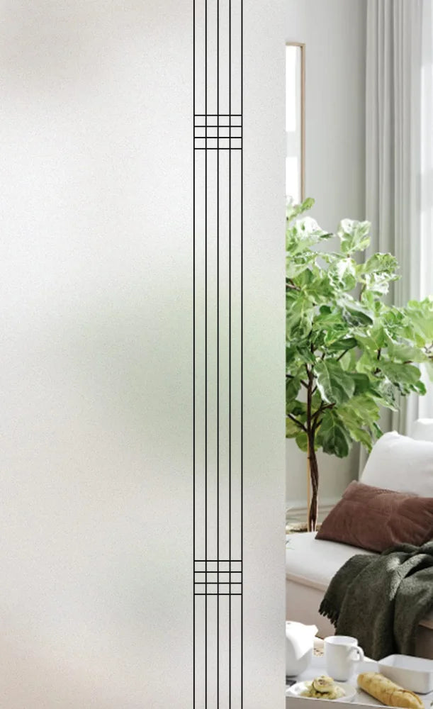 Custom Size Stained Glass Window Film, Frosted Privacy, Static Cling, Retro Country, Door Sticker, Bathroom, Office, Home Decor